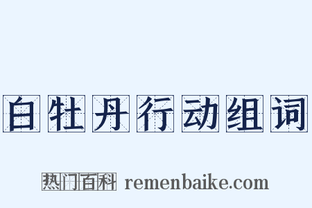 白牡丹行动组词是什么意思的图片